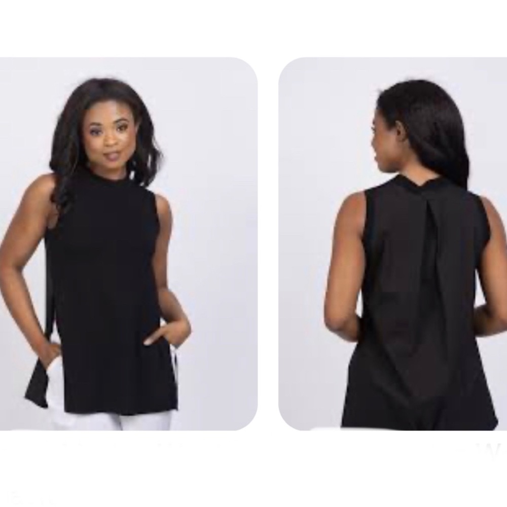 Theory Merino Wool Sleeveless High Side Cotton Back Tunic Size Large